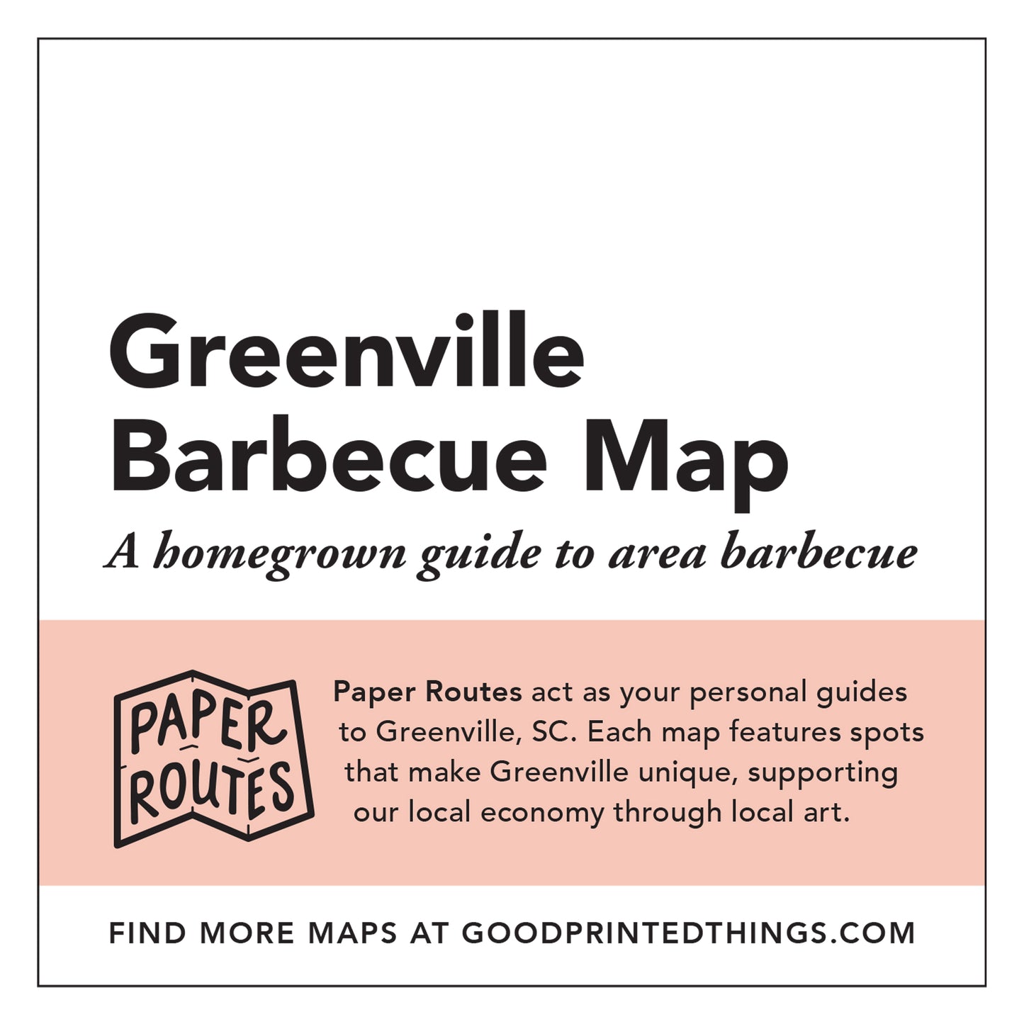 Barbecue (Barbeque) map of Greenville