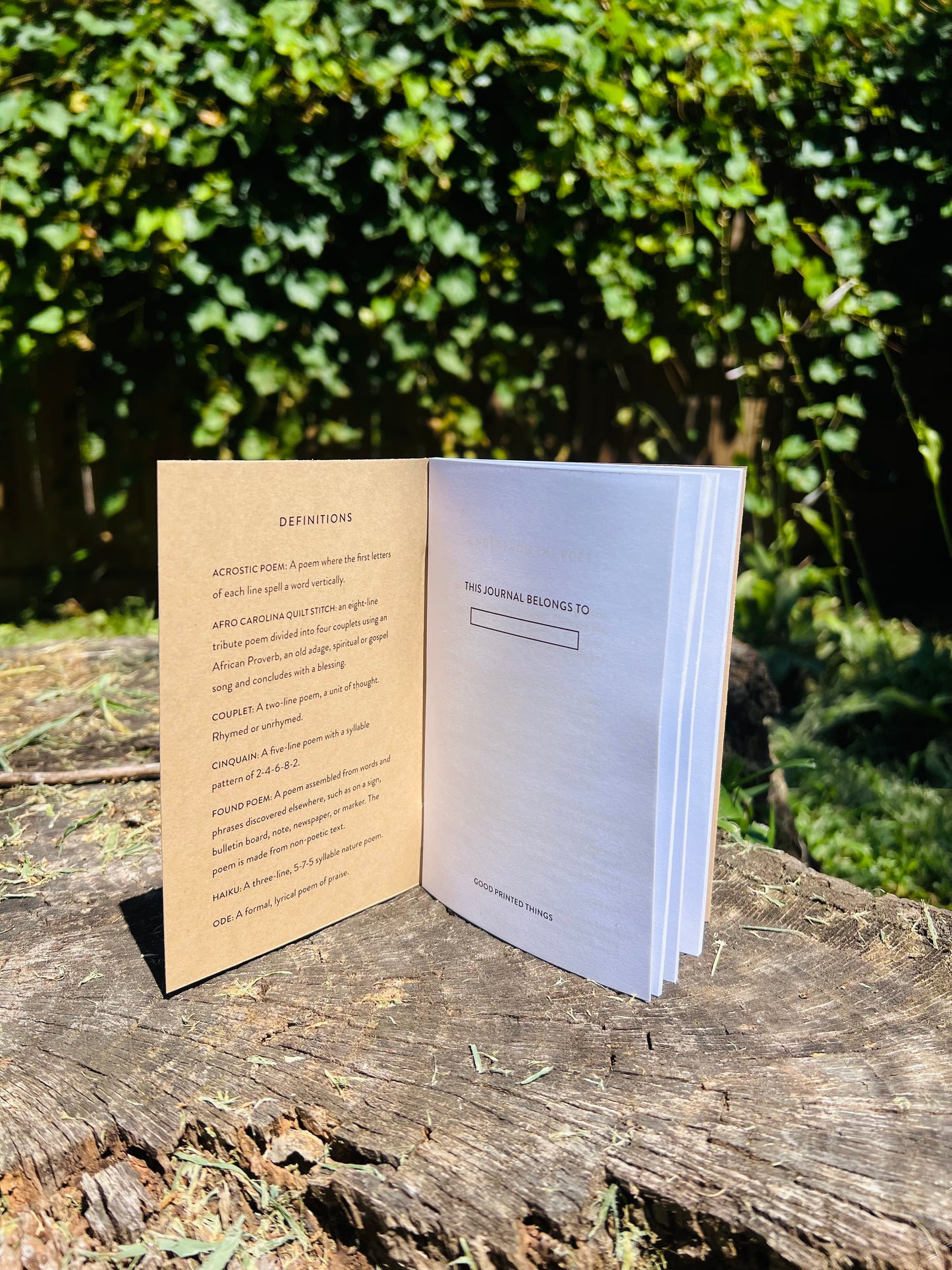 Take Note, A Nature Journal for Poets and Wanderers